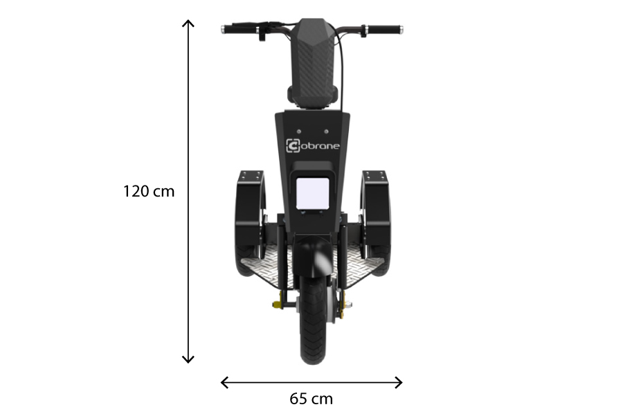 Dimensions du U1 (hauteur au guidon et largeur) | © Cobrane Design